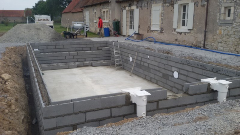 Construction de piscine en beton